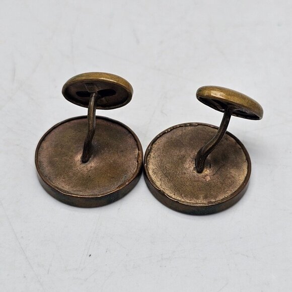 Vintage 1909 Lincoln Wheat Cent Encased Coin Cufflinks - Picture 3 of 4